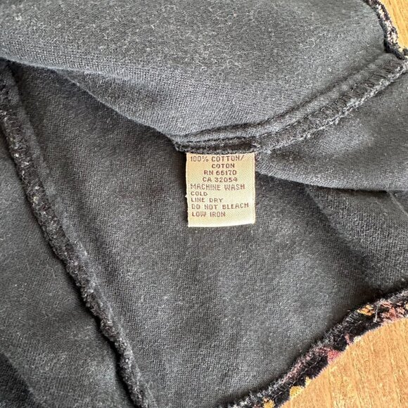 Free People Velvet‎ Floral Skirt Elastic top Size 2 Black - Picture 5 of 6